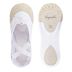 Paar weiße Ballettschuhe mit Zehen- und Fersenflicken aus beigem Wildleder 3