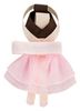 Haarspange aus Band im Stil einer Ballerina mit rosa Tutu und braun-cremefarbenem Mieder. 2