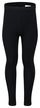 Schwarze Leggings in voller Länge vor weißem Hintergrund