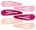 Sechs Haarspangen in Rosa-
