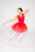 Ballet tutu "Lottie", wide straps with lace insert, red 4