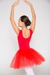 Ballet tutu "Lottie", wide straps with lace insert, red 2