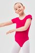 Short-sleeved ballet leotard "Sally", hot pink 1