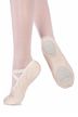 Ballet slippers made of leather "Toni", split leather sole, sand colour 1