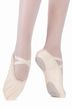Ballet shoes "Charlie" made of linen, split leather sole, sand 4