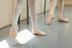 Ballet shoes "Charlie" made of linen, split leather sole, sand 5