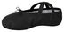 Ballet slippers "Charlie" made of linen, split leather sole, black 3