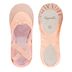 Linen ballet slippers "Robin" with leather toe cap, split leather sole, pink-apricot 3