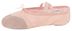 Linen ballet slippers "Robin" with leather toe cap, split leather sole, pink-apricot 4