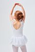 Straps ballet leotard "Mali" with chiffon skirt, white 2