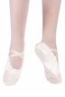 Ballet slippers made of satin "Sammy", split leather sole, pink 2