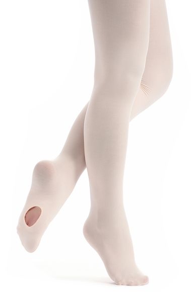 Person in hellrosa Stegstrumpfhose
