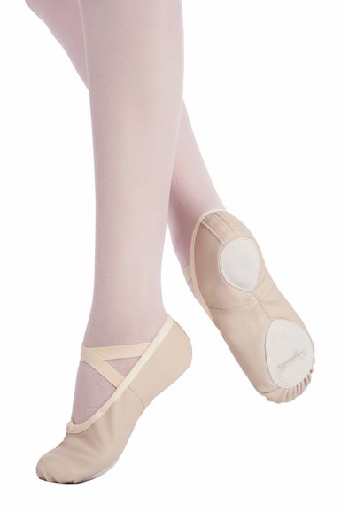Vegane Ballettschläppchen Quinn aus PU-Leder, geteilte Sohle