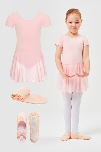 Ballett Starter-Set ballett-rosa 3-teilig – mit Trikot, Schläppchen & Strumpfhose (mit 10 % Set-Rabatt)