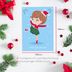 Ballerina postcard: Attitude Devant (Christmas) 3