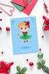 Ballerina postcard: Pas de Chat (Christmas) 1