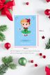 Ballerina postcard: Pas de Chat (Christmas) 3