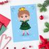Christmas card Ballerina - 4-sided foldable with envelope 1