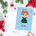 Christmas card Ballerina - 4-sided foldable with envelope 2
