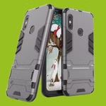 Für Xiaomi MI A2 Lite Metal Style Outdoor Grau Tasche Hülle Cover Schutz Case Neu