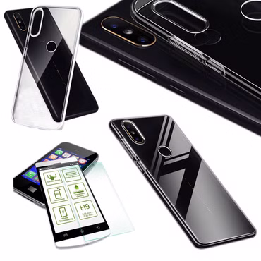Für Smartphones Silikon Case TPU Transparent + 0,26 mm H9 2.5D Glas Tasche Hülle Schutz, Geräte-Marke: Xiaomi, Handy Model: Mi MIX 3