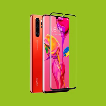 Für Huawei P30 Pro Shield Case TPU Silikon Blau + 0,3 H9 4D Full Curved Hartglas Tasche Hülle Cover Hülle