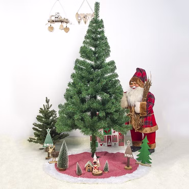 Rote Weiße 100 cm Weihnachtsbaum Unterlage Glitzer Christbaum Decke Abdeckung Deko Christmas