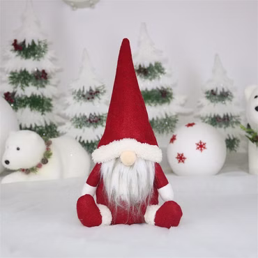Wichtel Zwerg Puppe mit Mütze Bart Rot Weihnachten Dekoration Christmas Doll 