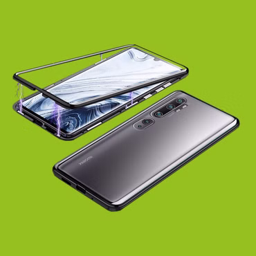 Beidseitiger 360 Grad Magnet / Glas Case Bumper für Smartphones Handy Tasche Case Hülle Cover New Style, Geräte-Marke: Apple, Handy-Typ: iPhone 13 Pro Max, Farbe: Schwarz