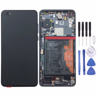 Huawei Display LCD Einheit + Rahmen für P40 Service Pack 02353MFA Schwarz / Black Neu