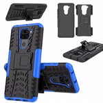 Für Xiaomi Redmi Note 9 Hybrid Case 2teilig Outdoor Blau Tasche Hülle Cover Schutz