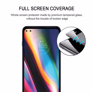 Für Motorola Moto G 5G Plus 2x 3D Premium 0,3 mm H9 Hart Glas Schwarz Folie Schutz Hülle Neu