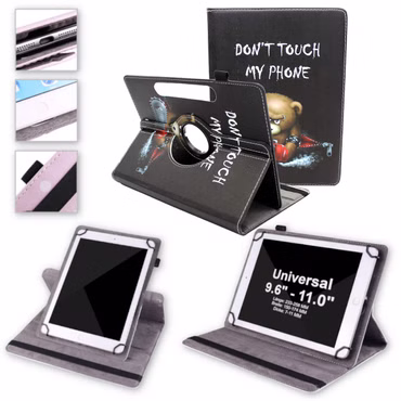 Für Huawei MediaPad T5 10.1 Zoll 360 Grad Rotation Universell Motiv 7 Tablet Tasche Kunst Leder Hülle Etuis