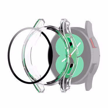 Für Samsung Galaxy Watch 4 44mm Smart Hülle + Hart Glas Transparent Etuis Cover Tasche