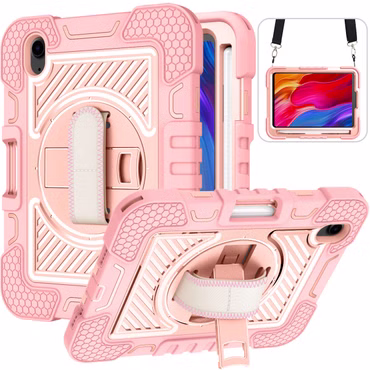Für Apple iPad Mini 2024 8.3 Zoll / Mini 6 2021 360 Grad Hülle Rosa
