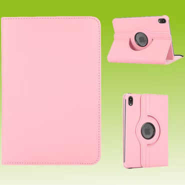 Für Apple iPad Mini 2024 8.3 Zoll / Mini 6 2021 360 Grad Rotation Kunstleder Hülle Rosa