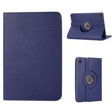 Für Apple iPad Mini 2024 8.3 Zoll / Mini 6 2021 360 Grad Rotation Kunstleder Hülle Dunkelblau