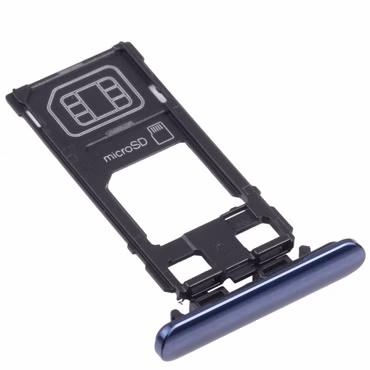 SIM + Micro SD Karten Halter Card Tray für Sony Xperia 5 Blau Ersatz Zubehör
