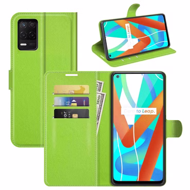 Für Oppo Realme 8 / 8 Pro Handy Tasche Wallet Premium Schutz Hülle Case Cover Etuis Neu Zubehör Grün