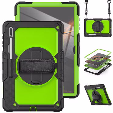 Für Samsung Galaxy Tab S10 / S9 / S8 Ultra Outdoor Hybrid Hülle Grün