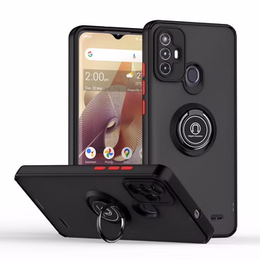 Handyhülle Ringhalter für Smartphone Modelle Q Shadow Hybrid Schutz Cover Case