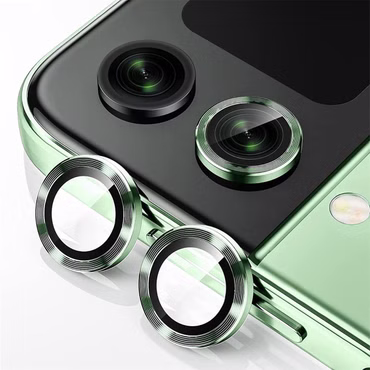 Aluminium Ring Kamera Tempered Hart Glas Film für Smartphones Handy Panzer