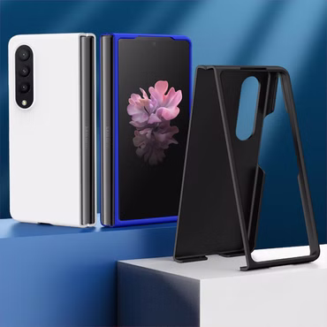 Für Samsung Galaxy Z Fold4 Silikoncase TPU Skin Feel Schutzhülle Hellblau Schutz Case Cover Etui Handy Tasche