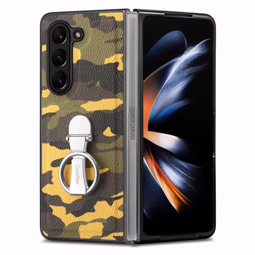Für Samsung Galaxy Z Fold5/Flip5 5G Camouflage Schutzhülle + Ringhalter