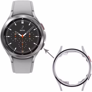 Für Samsung Galaxy Watch4 40mm SM-R860 LCD Rahmen Bezel Ersatzteil Reparatur Silber