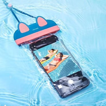 USAMS Wasserdichte Universell Handy Tasche 7" Umhängetasche Blau Pink