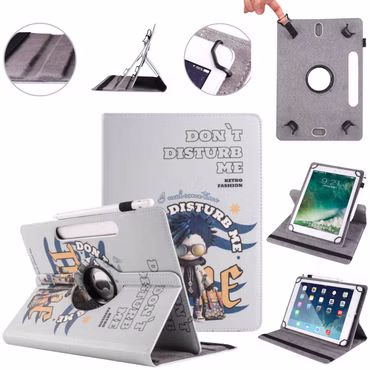Für Lenovo Tablet Motiv Muster 360 Grad Rotation Tasche Kunst-Leder Hülle Etuis Cover Schutz Case Zubehör