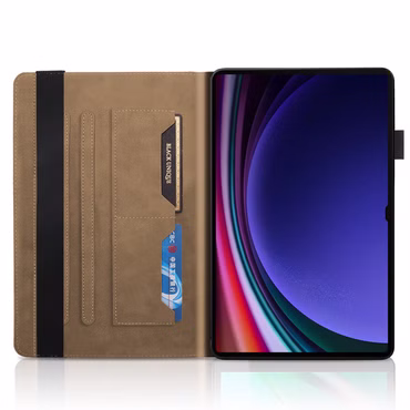 Für Samsung Galaxy Tab S10 / S9 / S8 Ultra Baum Muster Kunstleder Schutz Hülle Cover Tasche Case Braun