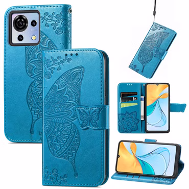 Klapp Handyhülle für Smartphones Book Wallet Tasche Schmetterling Motiv Design