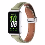 Für Samsung Galaxy Fit 3 Leder Armband Litchi Textur magnetische Schnalle Grün